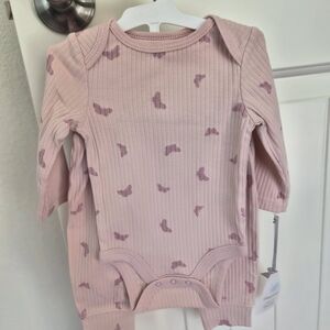 Cloud Island Light Pink Butterfly Pajama Set